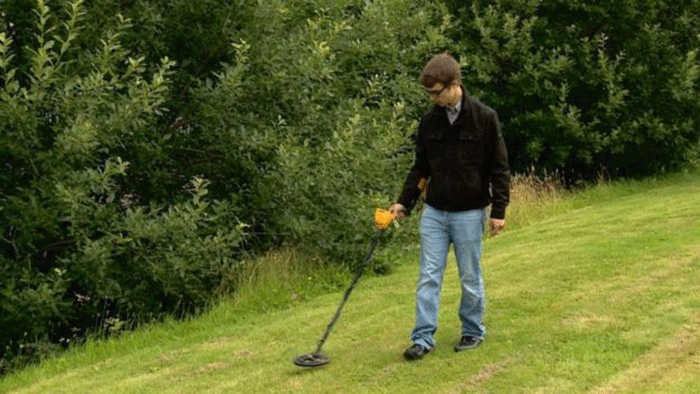 David Hall had only been using his metal detector for a few months when he came across the silver. Photo Credit: BBC.