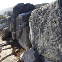 Rock art and infant pot burials of the site at Vathy, Astypalaia