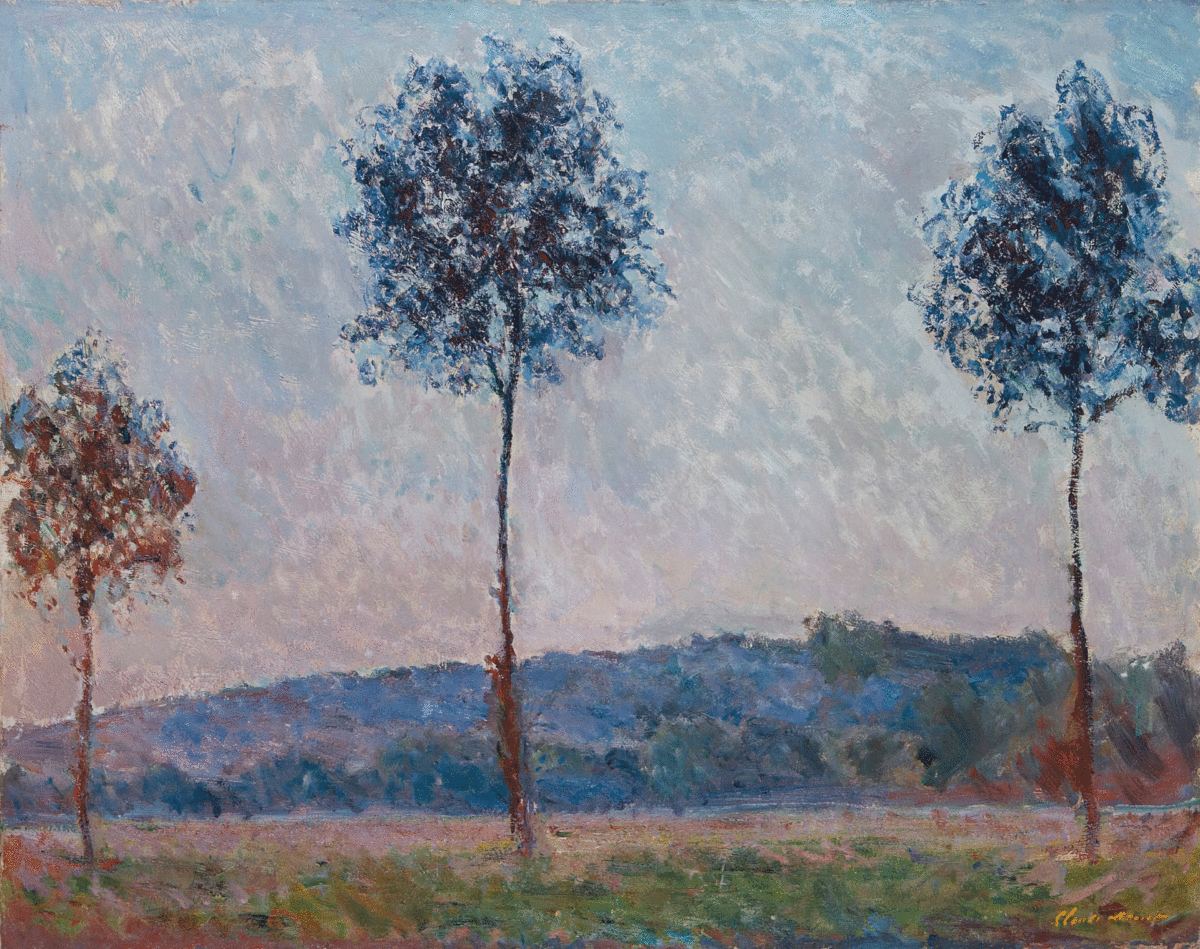  Trois Arbres à Giverny (Peupliers) by Claude Monet is expected to fetch $2-$3m. Photo Credit: Christie's Images Ltd/The Guardian.