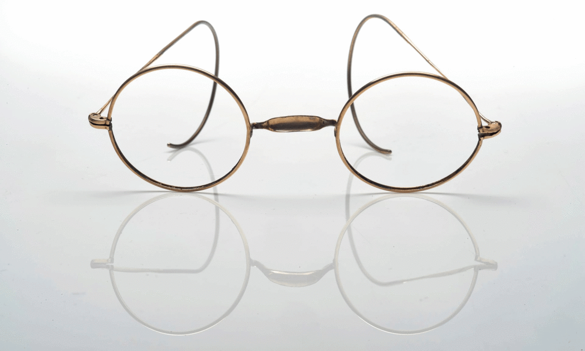 A pair of Monet’s golden metal spectacles. Photo Credit: Christie's Images Ltd/The Guardian.