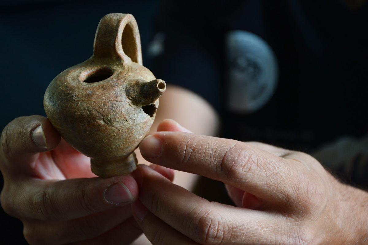 The baby bottle found in Parion a month ago. 