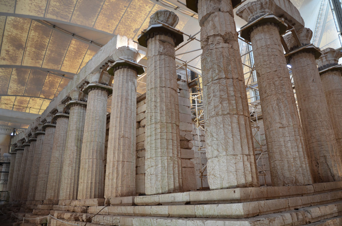 The Temple of Apollo Epikourios at Bassae, Arcadia, Greece.