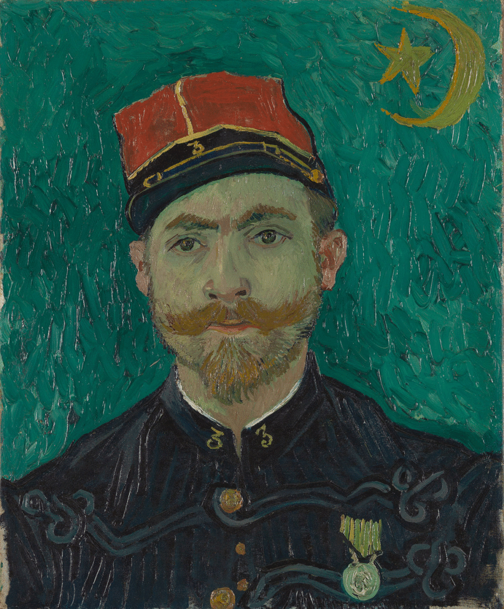 Vincent Van Gogh, The Lover (portrait of Lieutenant Milliet) (1888) Otterlo, Kröller-Müller Museum, The Netherlands. Photo Credti: The Art Newspaper.