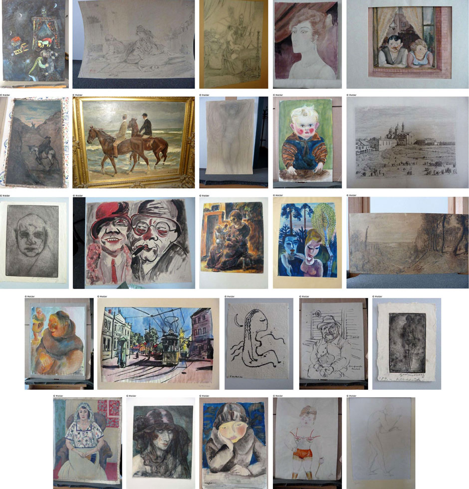 A sample of the masterpieces found in Gurlitt’s house. Among others we encounter paintings by Chagall, Picasso, Matisse, Kretzschmar, Monet et al.