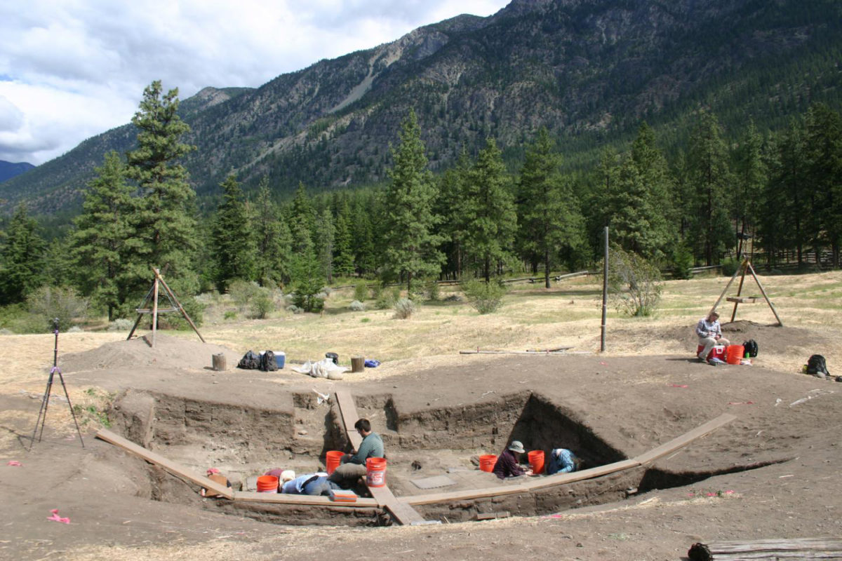 A newly-published article in Nature on historical social inequality includes data from University of Montana excavations at Bridge River, British Columbia. Credit: Courtesy of Anna Prentiss