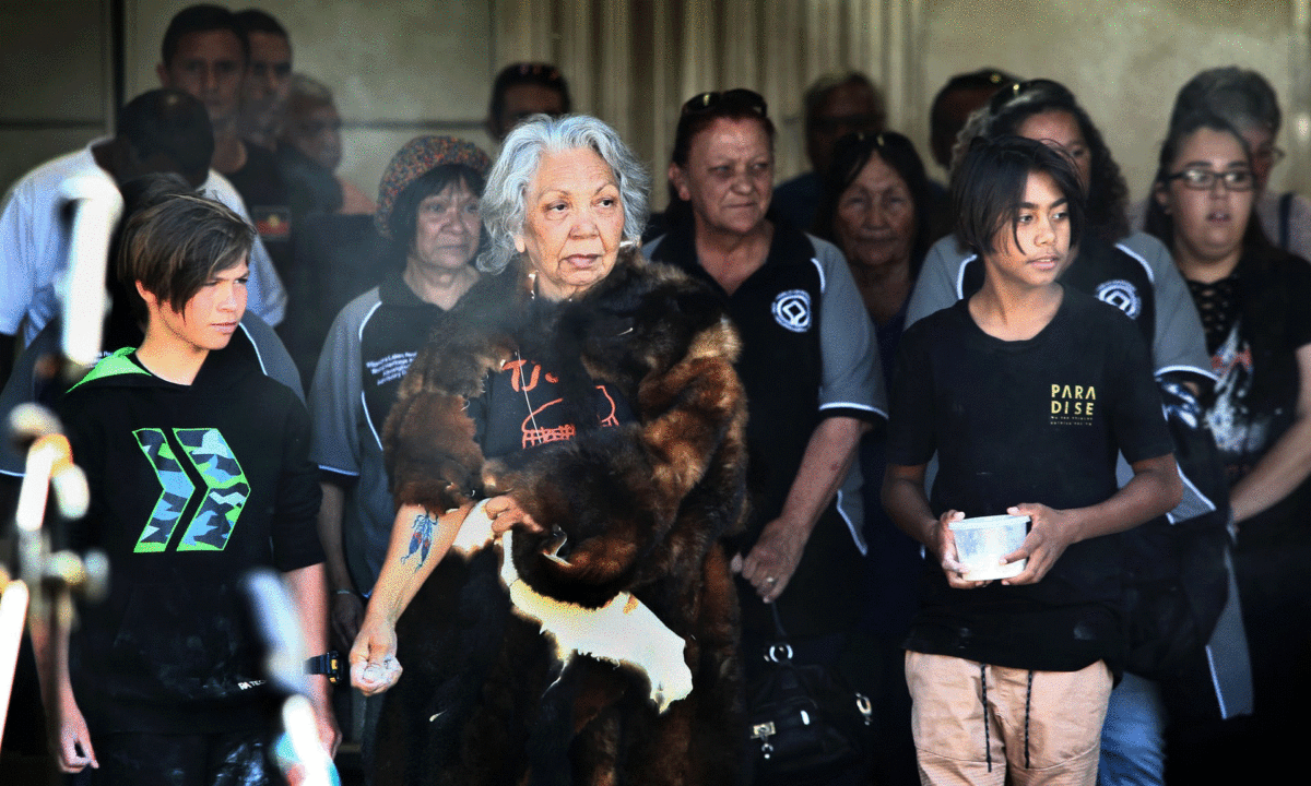 The remains of Mungo Man and the bones of 104 ancient ancestors were delivered back to the traditional owners. Photo Credit: Dean Sewell for the Guardian