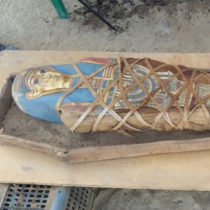 Coffin and mummy found in Deir al-Banat