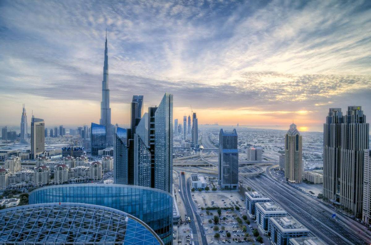The Dubai skyline. 