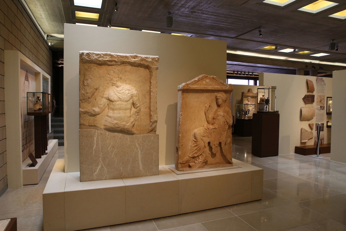Archaeological Museum of Thebes. View of the exhibition of the classical era.