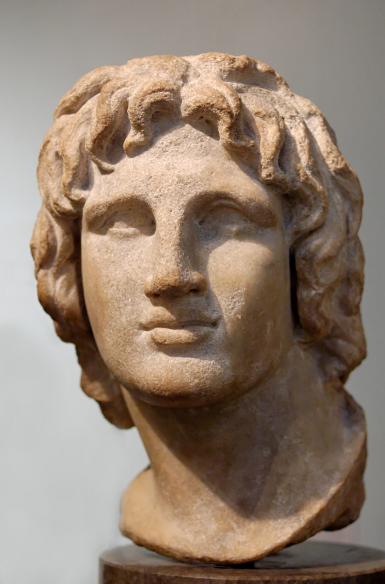 Portrait of Alexander the Great. Marble, Hellenistic artwork, 2nd-1st century BC. Said to be from Alexandria, Egypt.