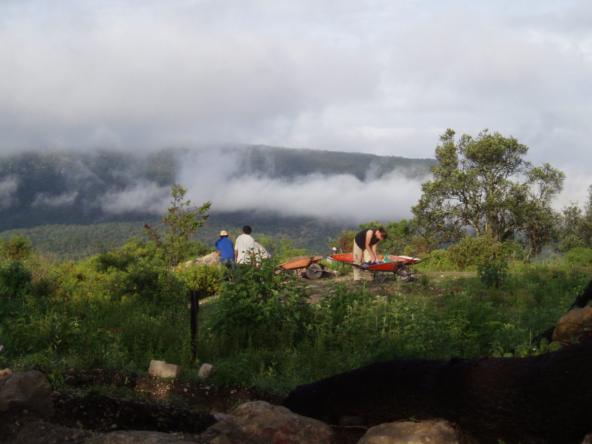 Archaeological excavations at the site of Teposcolula-Yucundaa, a major political center of the ancient Mixtecs. After the epidemic, the city was relocated to the valley and the mountain-top site was abandoned. Photo: Christina Warinner. Image courtesy of the Teposcolula-Yucundaa Archaeological Project.