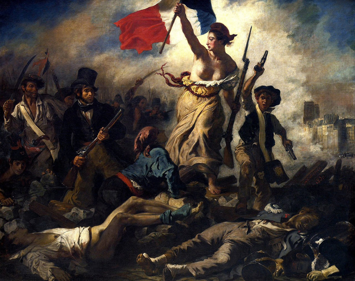 'Liberty Leading the People' by Eugene Delacroix, 1830. Louvre Museum, Paris.