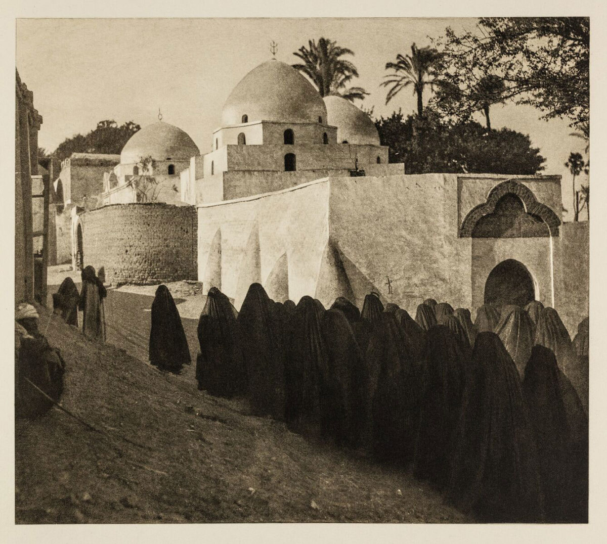 Towards the cemetery of the town Asyut, Egypt 1929. From the book Égypte, published by Paul Trembley in Geneva (1932).