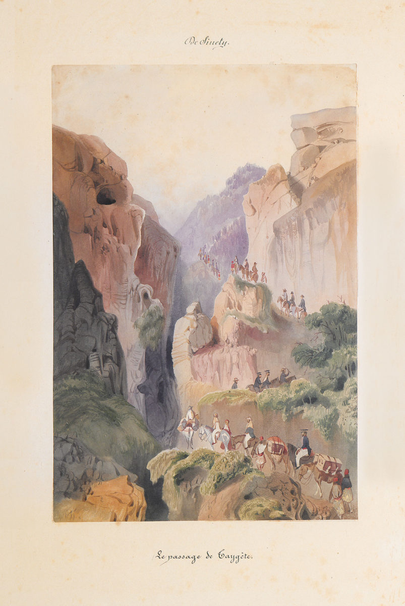 Jules M. V. vicomte de Sinety, Ascent of Mount Taygetos. Watercolour. 1845
Benaki Museum - The Efstathios Finopoulos Collection.