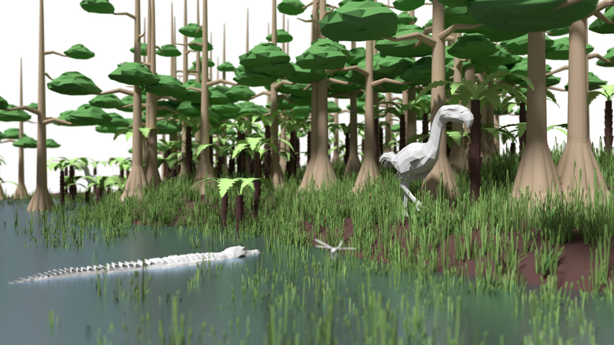 Paleocene Epoch depiction. 