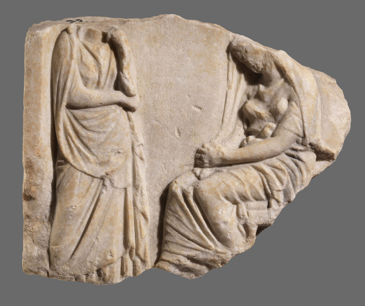 Funerary Stele of the 4th c BC. Archaeological Museum of Thessaloniki.