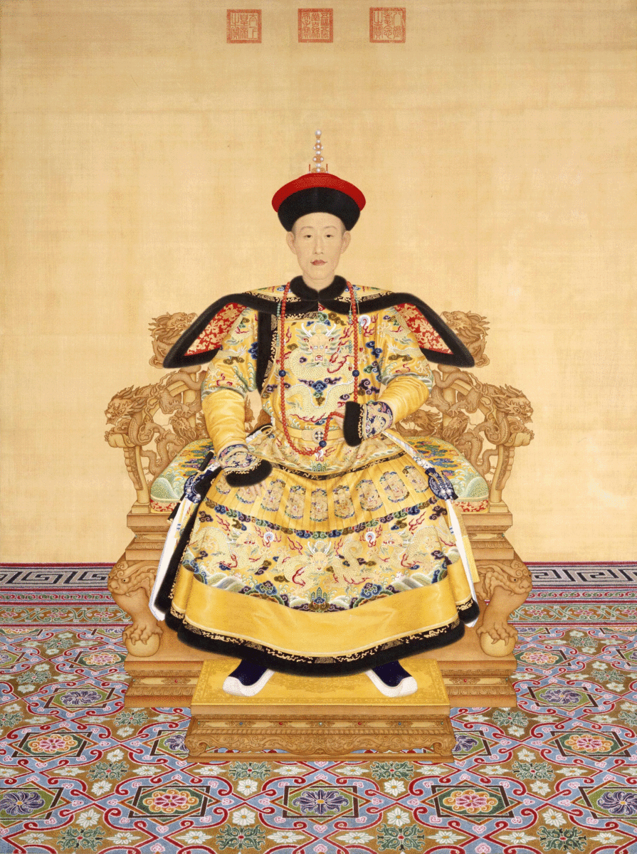The Qianlong Emperor in court dress by Giuseppe Castiglione 1736. Photo Credit: The-Palace Museum Beijing/The History Blog.