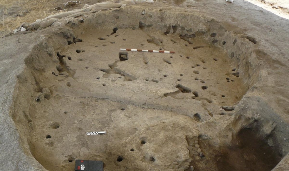 This is a Neolithic house uncovered during excavations in Central Anatolia. Credit: Professor Douglas Baird. 
