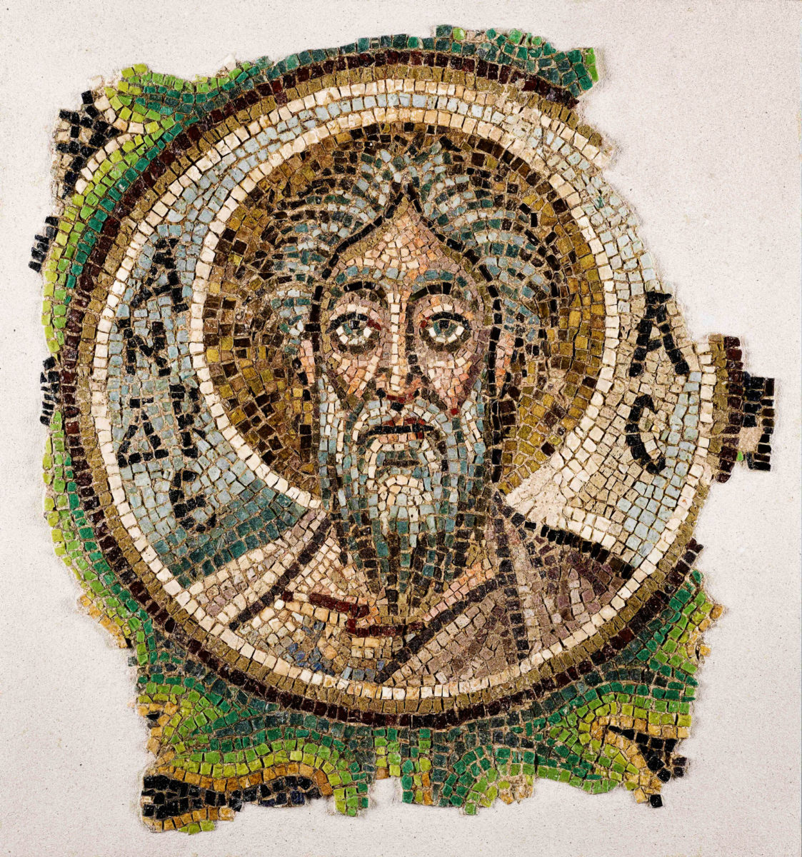 The mosaic of Andrew the Apostle returned to Cyprus comes from the sanctuary arch of the church of Panaghia Kanakaria in Lythrangomi (photo: Archdiocese of Cyprus).