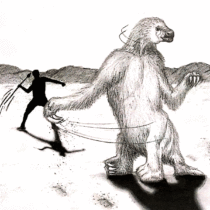 Prehistoric footprints indicate sloth hunt by humans