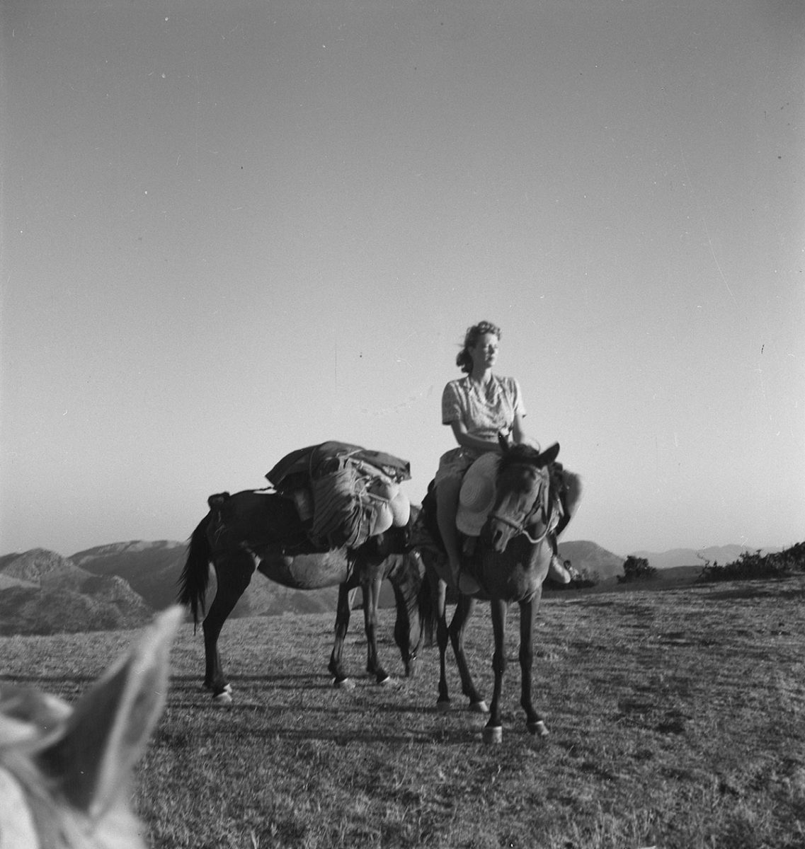 Joan Leigh Fermor on horseback. © Benaki Museum / The Ghika Gallery, Photographic Archive