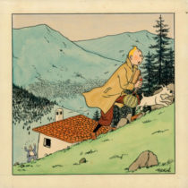 Sold for 629,000 Euros: a rare water colour by Hergé