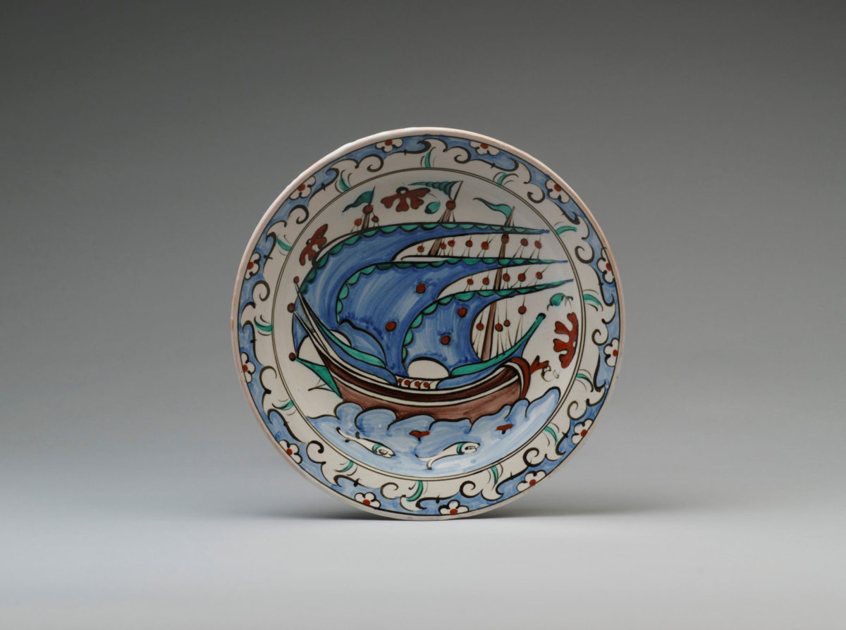 Plate with an ICARO Rodi signature of the first Greek period (c. 1950-55).