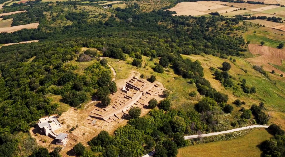 View of the archaeological site at Palatiano, Kilkis (photo: Ephorate of Antiquities of Kilkis). 