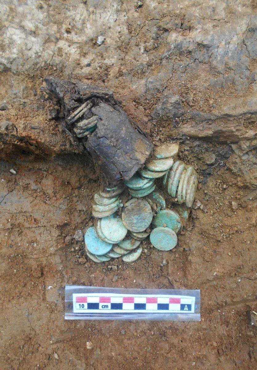 Theodosia, bronze coins as grave goods.