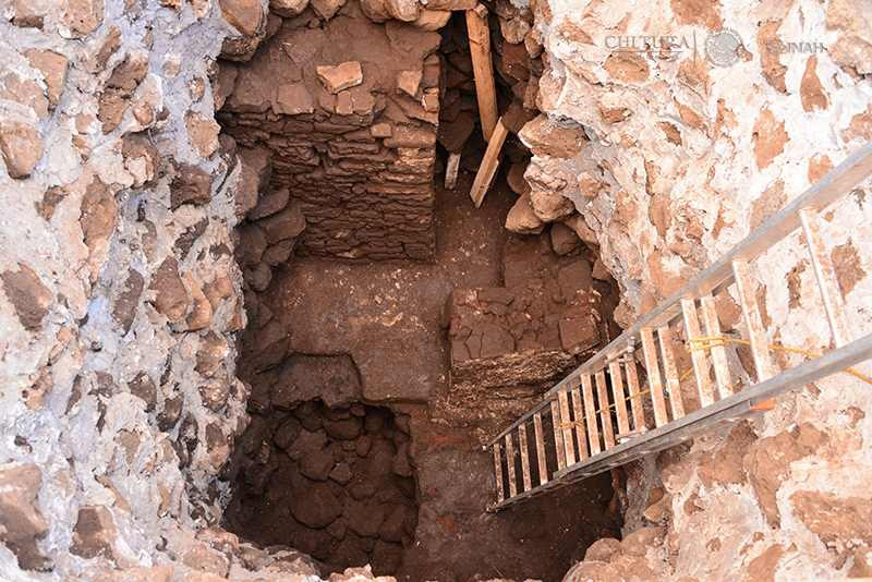 INAH specialists discover remains of a temple inside the Teopanzolco pyramid, in Morelos. Photo: Melitón Tapia, INAH.