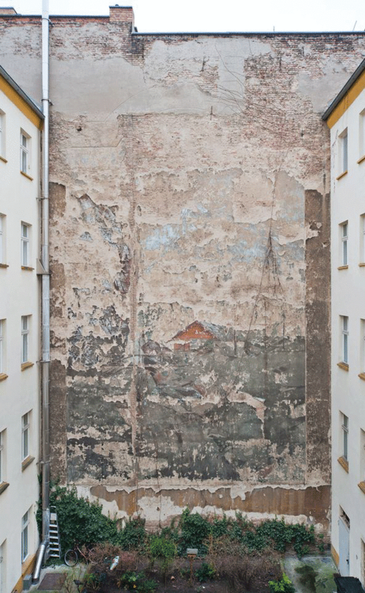 One of the remaining courtyard murals in central Berlin that will be restored. Photo Credit: Wolfgang Bittner / The Art Newspaper.