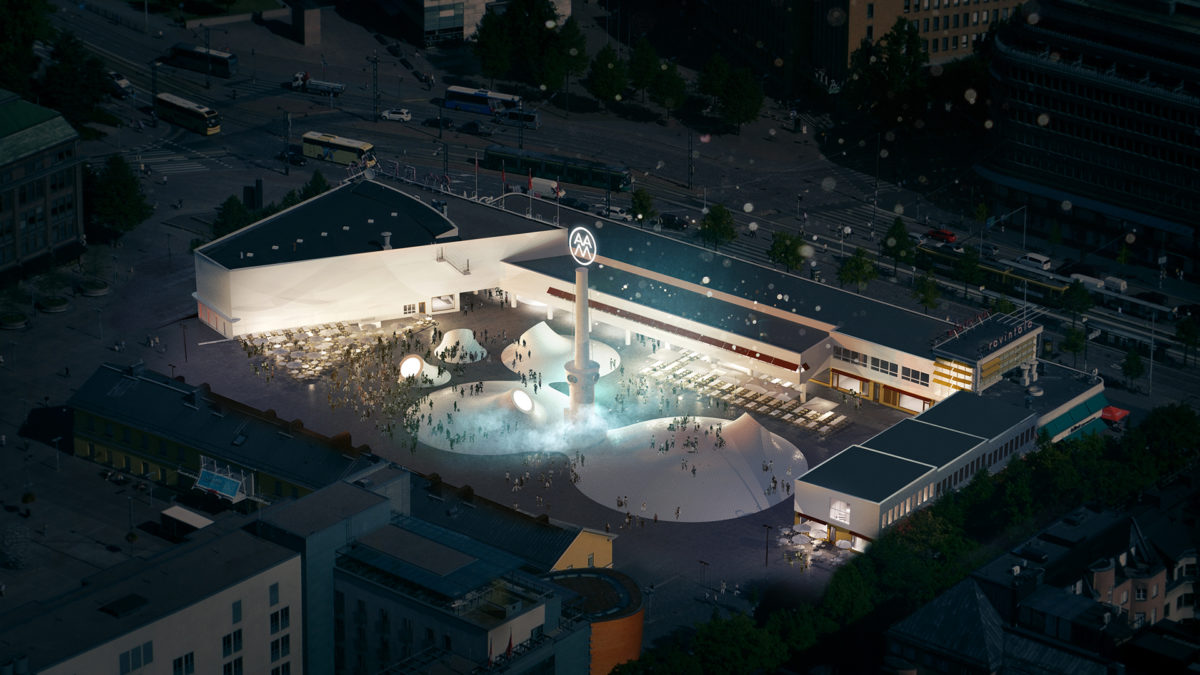 The aerial view of the space. Image by Amos Rex/JKMM
