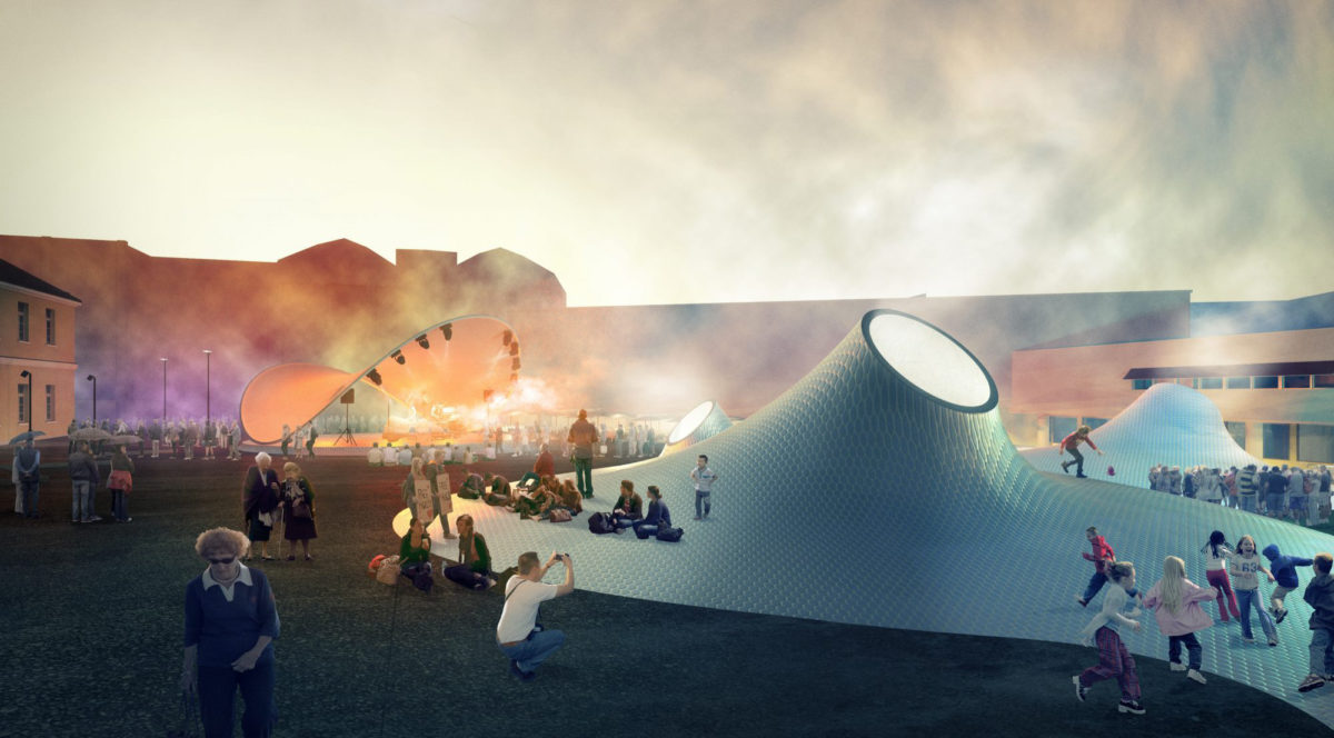 Lasipalatsi Square. Image by Amos Rex/JKMM