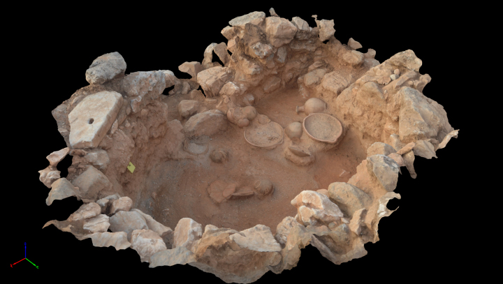 Anavlochos: 3D reconstruction of the fourth pit. ©EFA/Anavlochos Project/C. Judson, L. Kocher, A. Chalais