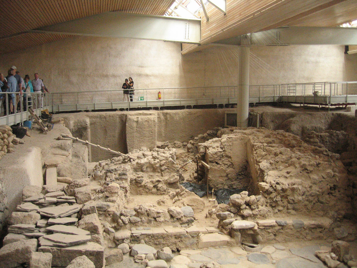 The excavations at the Akrotiri, Thera, have continued this year (Photo credit: Ministry of Culture and Sports/Ephorate of Antiquities of Cyclades).