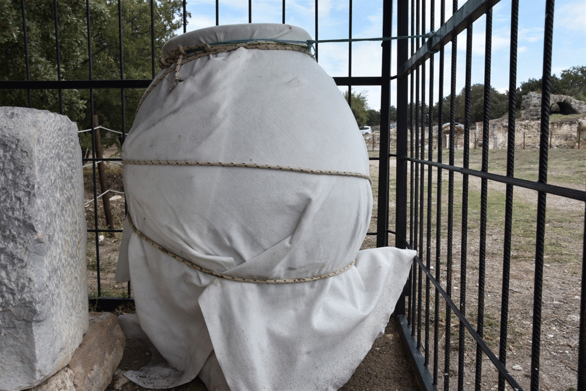 The tools were hidden inside a pithos. Photo Credit: Provincial Directorate of Culture and Tourism in Canakkale/The History Blog.