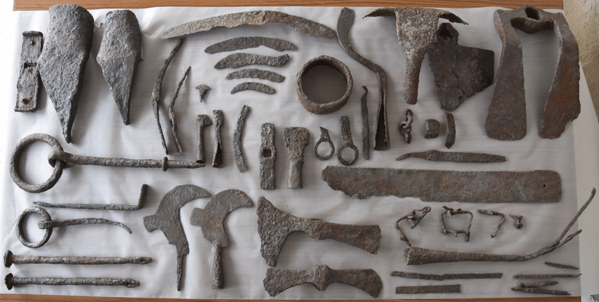 The tools found in Alexandria Troas were used for farming and carpentry. Photo Credit: Provincial Directorate of Culture and Tourism in Canakkale/The History Blog.