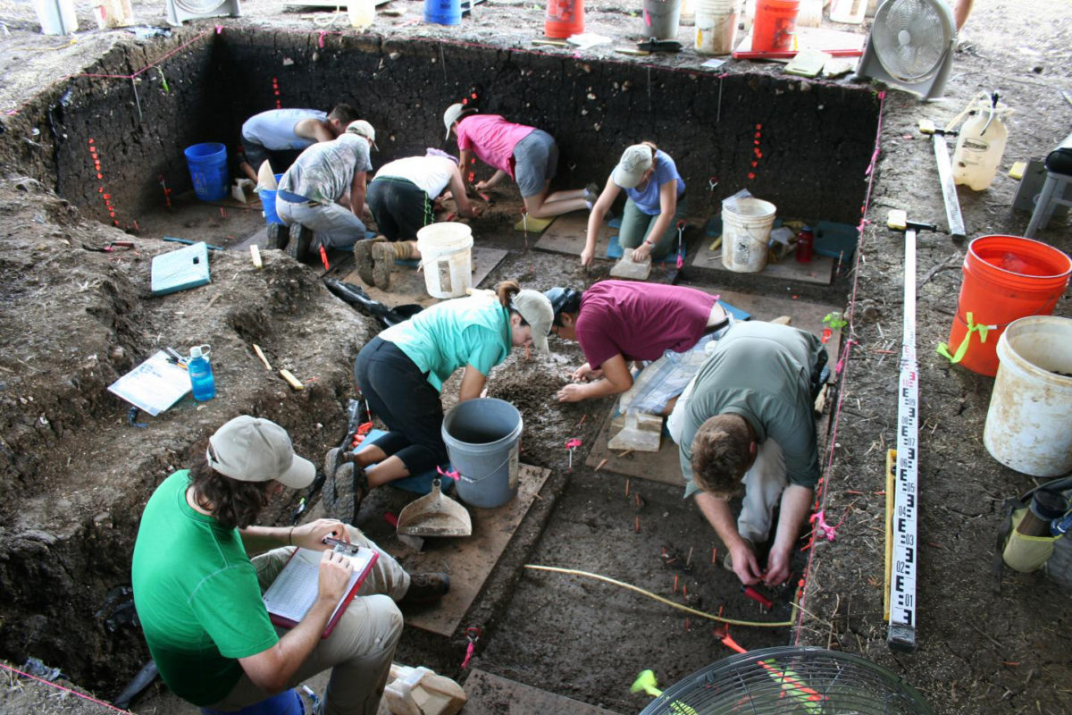 Excavations at the Debra L. Friedkin site 2016.
Credit: Center for the Study of the First Americans, Texas A&M University