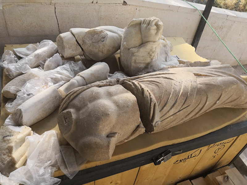 Many sculptures have been found almost intact and others decapitated. Photo Credit: Maram Kayed / TANN.
