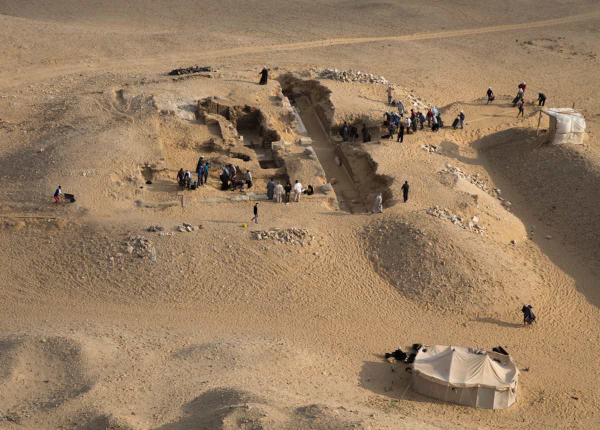 View of tomb of Kaires AC 33 from the pyramid of Neferirkare (c) Czech Institute of Egyptology, Faculty of Arts, Charles University