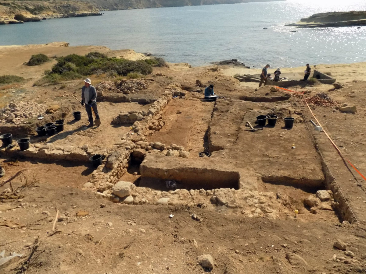 Excavations at Dreamer's Bay, Cyprus. 