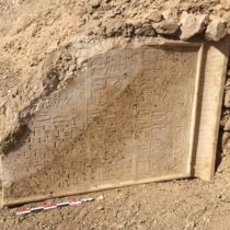 Archaeologists in Egypt found ancient stela and sarcophagus