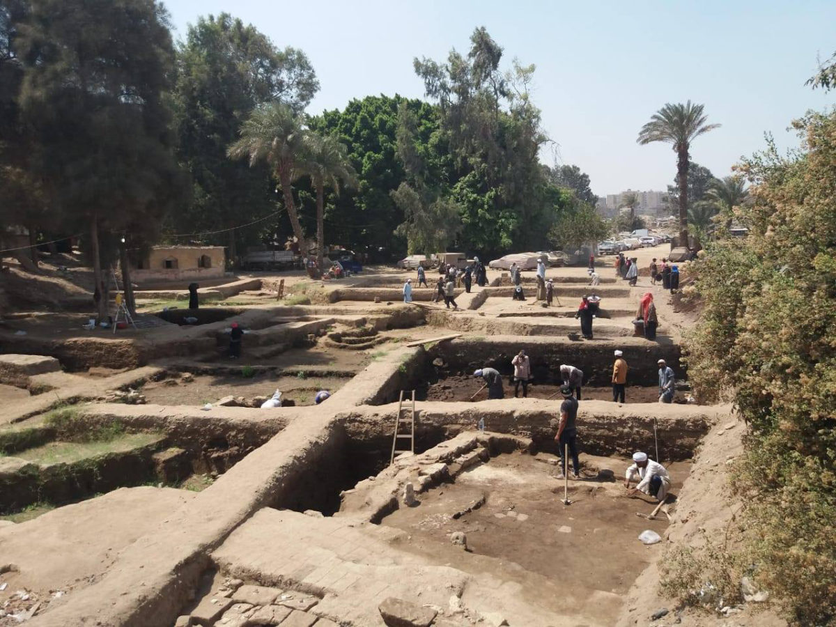 Dr. Ayman Ashmawy, Head of the Ancient Egyptian Antiquities Sector at the Ministry of Antiquities and the Head of the Egyptian side of the mission explains that work in this area has found evidence for the reuse of the main temple of Heliopolis. 