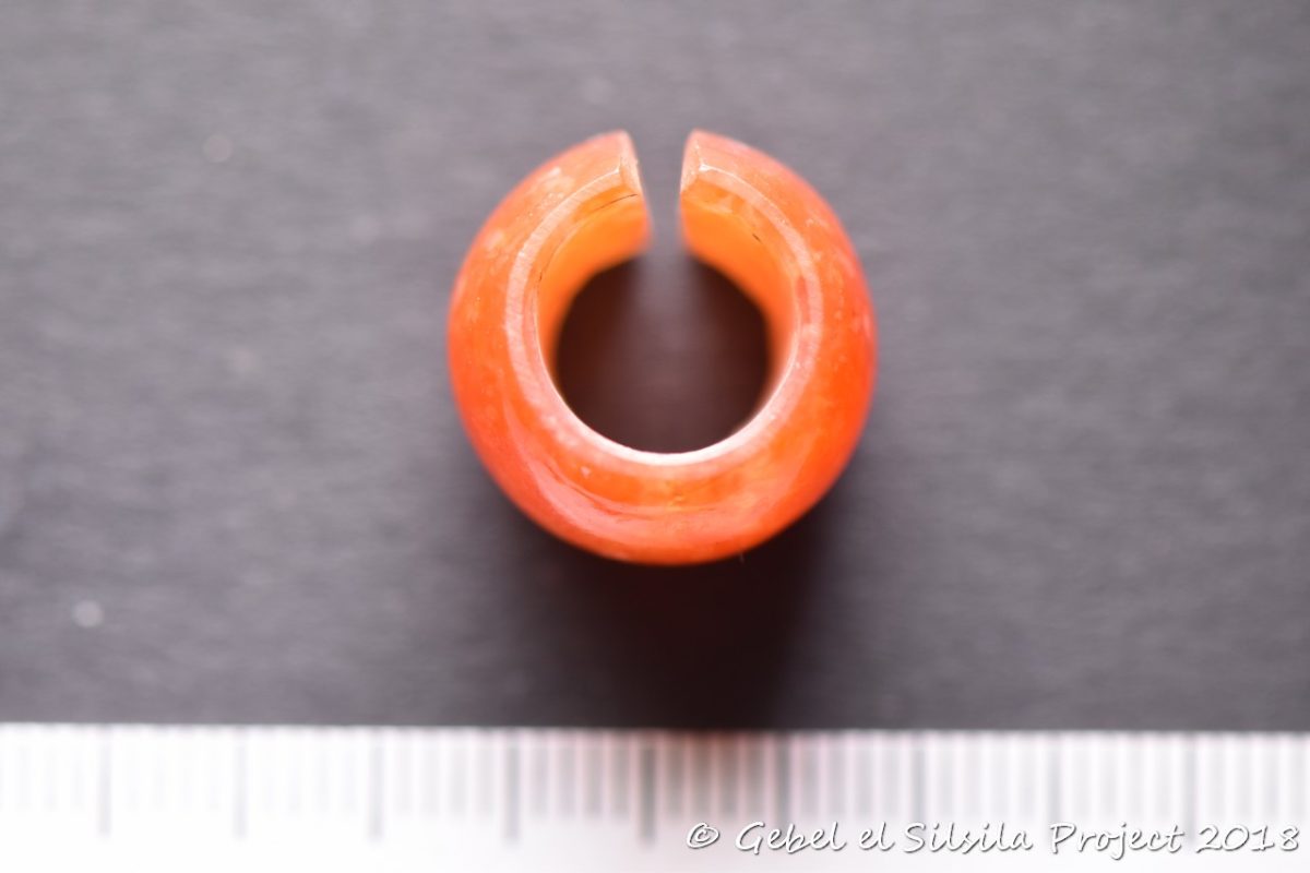 Gebel el Silsila Project 2018: Hair bead.
