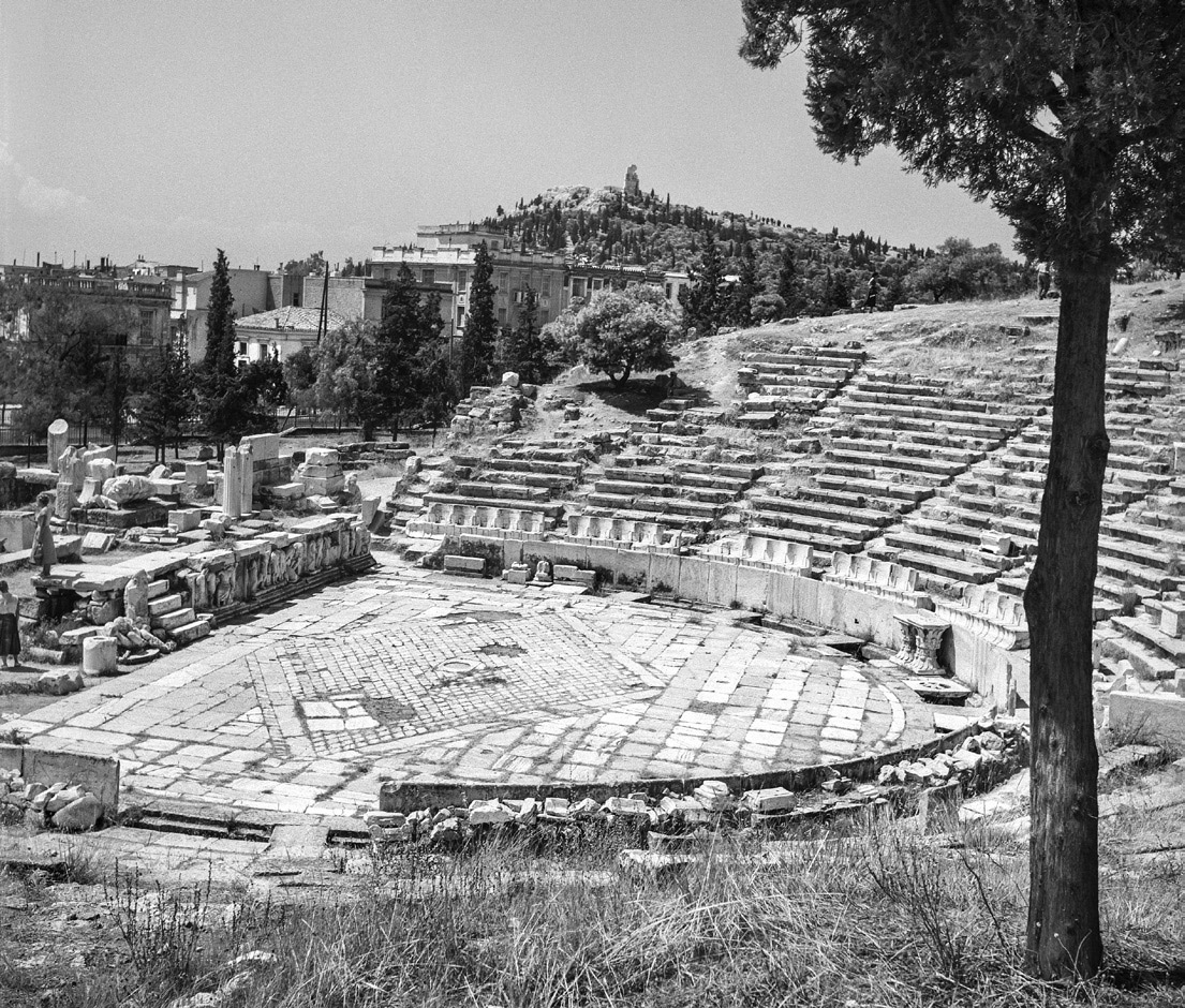 Theatre of Dionysus. Photograph by Robert McCabe on show in the exhibition “Chronography-An Exhibition for the 180th anniversary (1837-2017) of the Archaeological Society”.