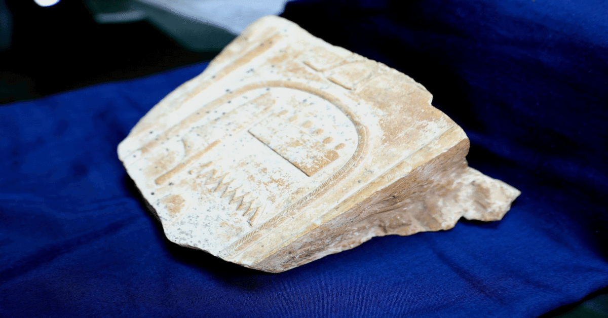 The artefact had been displayed at the Karnak Open Air Museum in Luxor. Photo Credit: Egypt Ministry of Antiquities/CNBC.