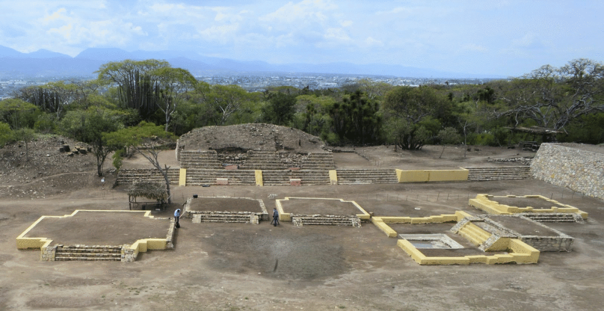 Archaeologists work at the Ndachjian–Tehuacan archaeological site in Tehuacan, Puebla state, Mexico, where the first known temple to the Flayed Lord, a pre-Hispanic fertility god depicted as a skinned human corpse, has been identified. Photo Credit: Meliton Tapia Davila/INAH/TANN.