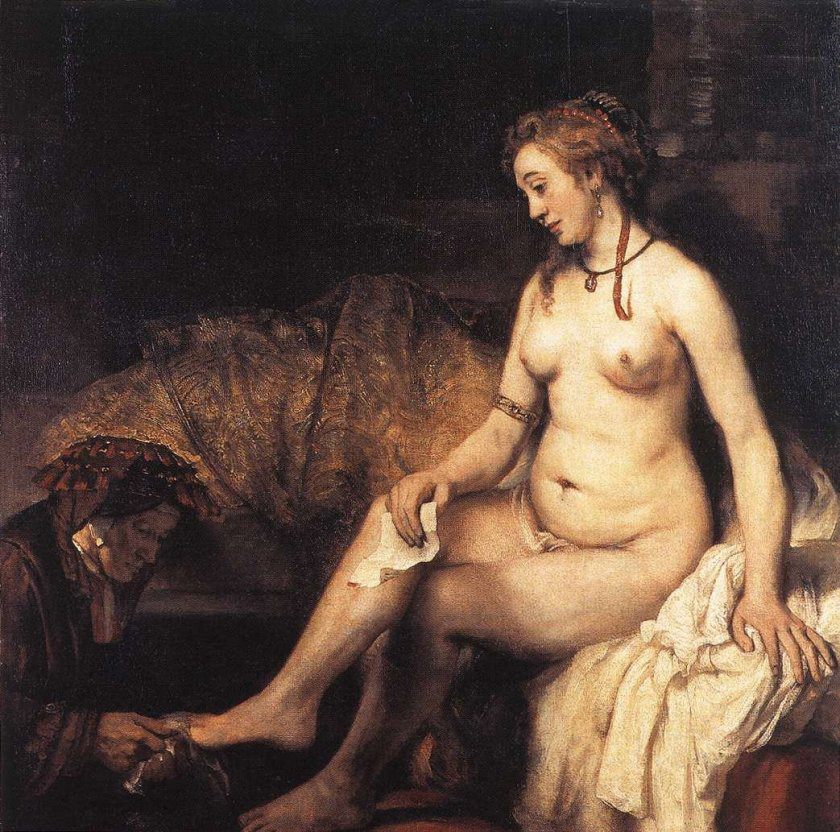 Bathsheba at her Bath by Rembrandt (1654).