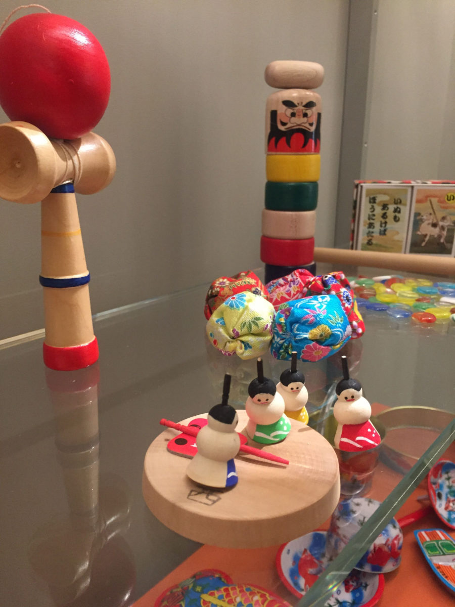 View of the exhibition of Japanese Traditional Dolls and Toys, at the Benaki Toy Museum.