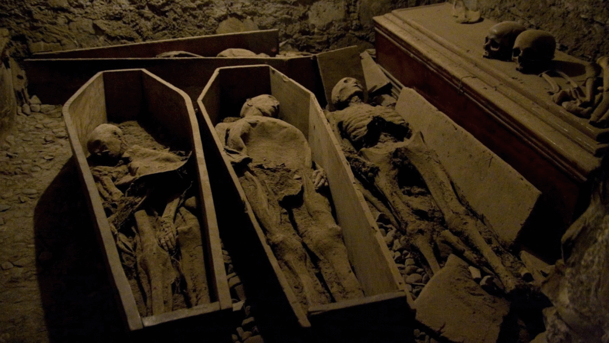 Part of the crypt at St. Michan’s church in Dublin, in 2006. The church receives about 28,000 paying visitors a year, many of whom come to see the naturally mummified corpses in its crypt. Photo Credit: Dave Walsh/VW Pics, via Getty Images/the New York Times.